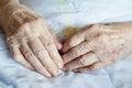 Hands of elderly lady-series of photos Royalty Free Stock Photo
